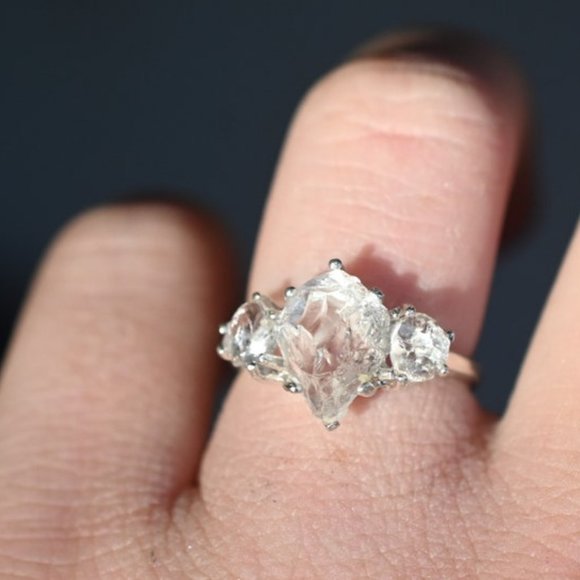 raw stone engagement ring - Picture 2 of 3